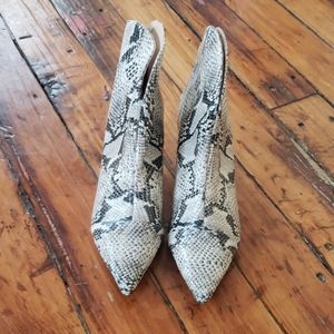 Snake skin booties